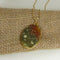 green gemstone pendant necklace