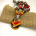 African Kazuri Pendant Necklace in Red and Buttercup Fair Trade Beads
