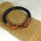 Man's Braided Leather Bracelet Snake Head