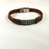 Man's Snakeskin Leather Bracelet in Brown