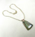 Variscite Green Designer Cut Gemstone Pendant Necklace