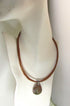 Jasper Gemstone Teardrop Pendant on Multi-strand  Neck Wire