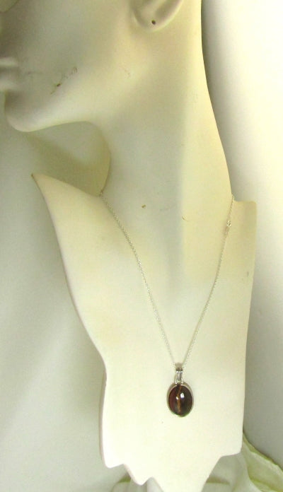 Jasper Pendant Necklace on 16 inch Chain