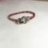 Red  Braided Cord Bracelet with Buckle Clasp