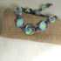Blue Handmade Polymer Clay Artisan Bead Necklace - 