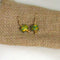 Green and Gold Artisan Bead Earrings