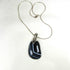 Black & White Agate Designer Cut Gemstone Pendant Necklace