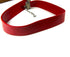 Red Leather Choker Necklace in Wide Real Soft Supple Leather