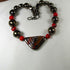 Fair Trade Black Handmade Kazuri Bead Necklace Big Bold Look