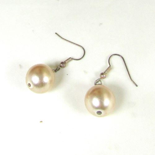 Creamy White Pearl Drop Earrings