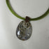 Jasper Ocean Gemstone Pendant on Green Mult-strand Necklace