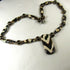 Pendant  Necklace in Handmade Brown & Cream Fair Trade Beads