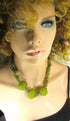 Big Bold Afghan Jade Large Bead  Necklace and Earrings
