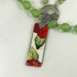 Green Sea Glass Necklace with Handmade Pendant -