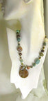Earth Tones Handmade Necklace with Fair Trade Bead Bold Pendant