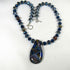 Blue Crystal Artisan Pendant Necklace