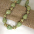 Peppermint Green and Gold Kazuri Necklace Fair Trade