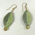 Kazuri  Shimmering Green Flag Earrings