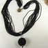 Exquisite  Black Beaded Pendant Necklace