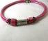 Pink Leather Choker Necklace