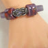 Lilac Leather Cord Bracelet with Lilac Cermaic Accents