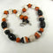 Black, Rust and Cream Kazuri Necklace