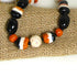 Handmade Black, Rust and Cream Kazuri Necklace