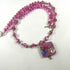 Handmade Pink Artisan Bead Pendant Necklace