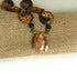 Honey and Black African Kazuri and Metalcraft Necklace 