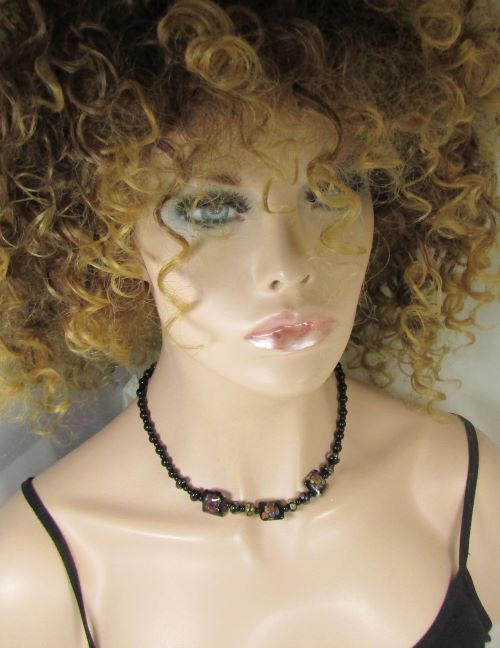 Black Handmade Artisan & Black Onyx Bead Necklace