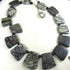 Handcrafted Zebra Jasper Collar Necklace Black & White Necklace