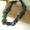 Statement Chrysocolla Rough Gemstone Nugget Necklace 