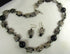 Black Onyx  Picasso Jasper Gemstone Necklace & Earrings