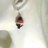 Cube  Earrings in Black and Cream Kazuri Beads