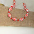 Red & White Necklace Artisan Beads & Crystals 