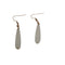 Frosted Long Drop Earrings sea glass