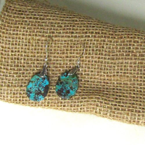 Turquoise Earrings Variegated Southwest Turquoise