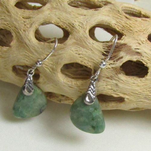 Aqua Gemstone Drop Earrings