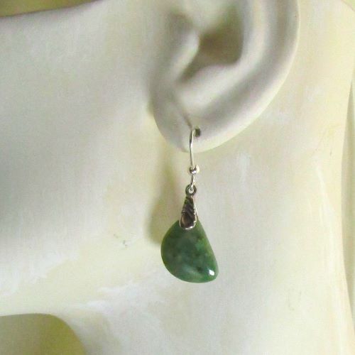 Aqua Gemstone Drop Earrings