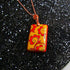 Yellow & Orange Artisan Pendant on Rose Gold Chain