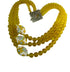 Multi-strand Golden Sea Glass & Artisan Bead Necklace