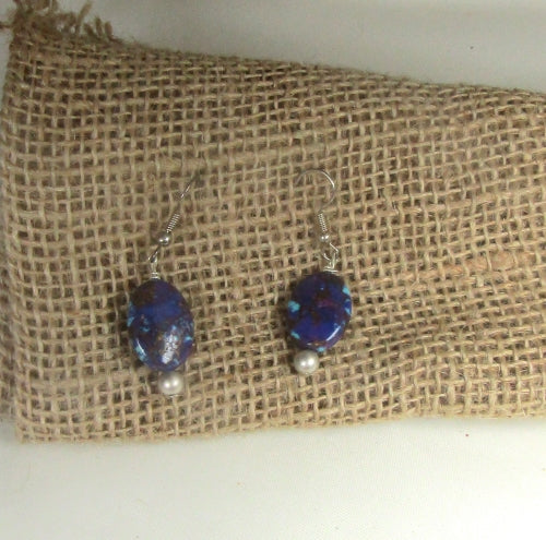 purple turquoise earrings