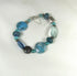 Blue Agate Gemstone and Silver Whimsical Bracelet