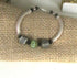 green artisan bead bangle bracelet