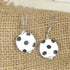 White & Black Kazuri Earrings Fair Trade Bead Drop Earrings