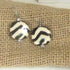 Cream & Brown Kazuri Bead Earrings