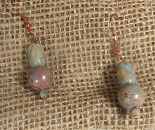 Snake Skin Jasper Earrings