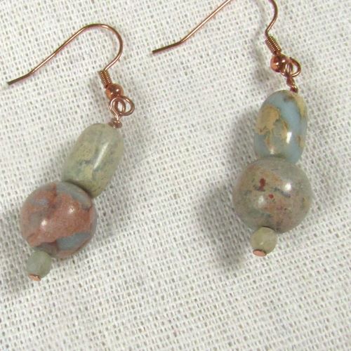 Snake Skin Jasper Earrings