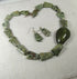 Handcrafted Green Rhyolite and Tagua Nut Necklace & Earrings