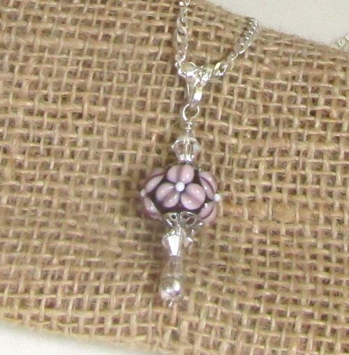 Amethyst Flower Handmade Pendant Necklace